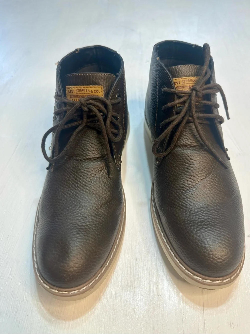 Levi’s Men’s Brown Chukka Boots Comfort Lace Up Ankle Shoes Size 8 Everyday Boot